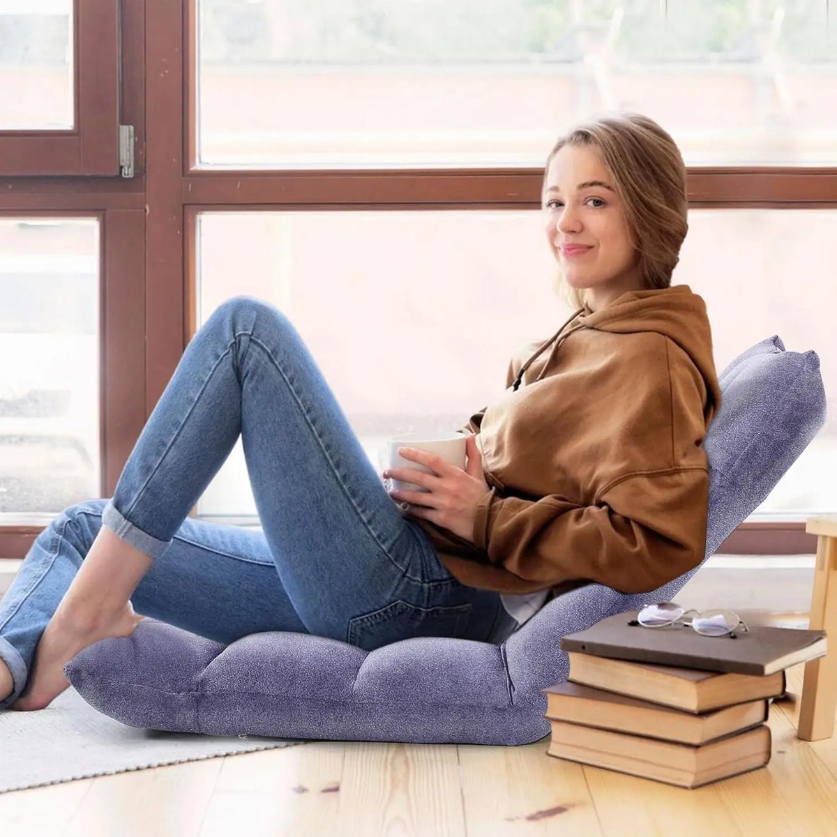 Chair with Back Support, Adjustable Backrest,  Style for Reclining, Gaming