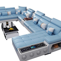 Modernes sektional nordisches L-Form-Sonnensofa-Set Stoffcouch Wohnzimmer-Sofas