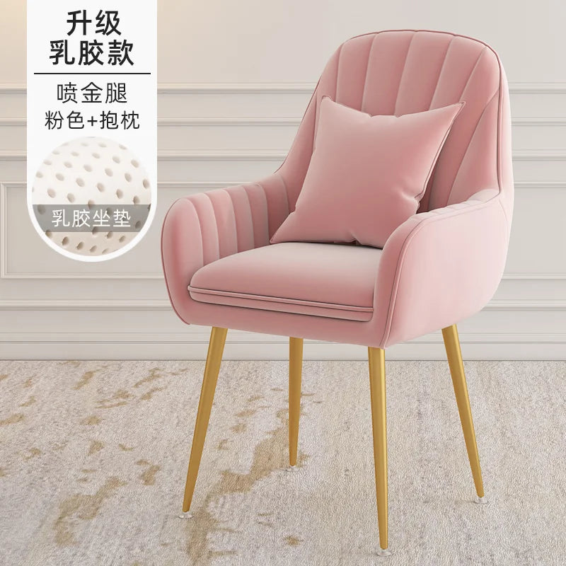 Modern Living Room Dining Chairs Home Furniture Bedroom Dormitory Back Chair Nordic Restaurant Kitchen Cafe Leisure Chair