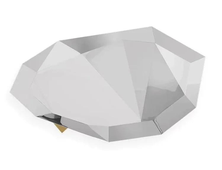 LJYStainless steel light luxury creative special-shaped coffee table high-end model house villa living room art coffee table