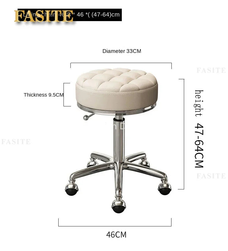 Rolling Hydraulic Chair Beauty Salon Stool Hairdressing Wheeled Beauty Tattoo Chairs Swivel Sedia Commercial Furniture
