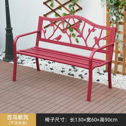 Practical Rustic Waterproof Furniture Cast IronBackrest  Iron Public Leisure Seating Metal Outdoor Garden Patio Park Bench