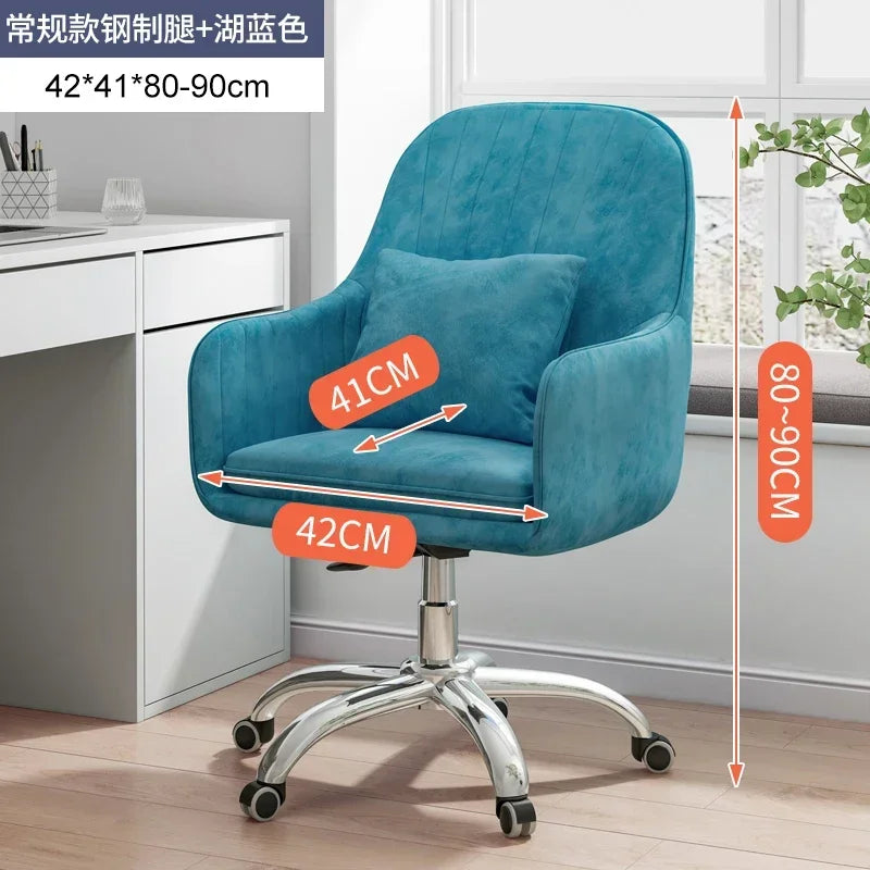 Ergonomic Nordic Office Chair Modern Design with Armrest Soft Cushion Lift Swivel Backrest Computer Chair for Home Conference