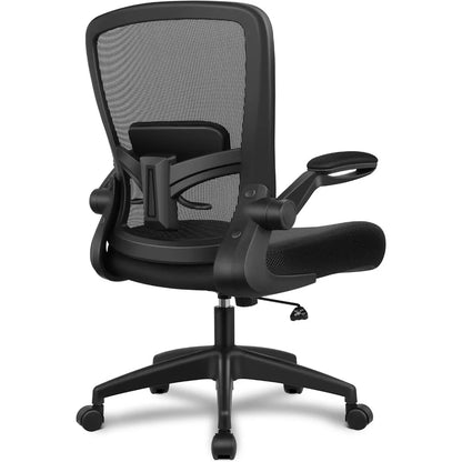 Office Chair,Ergonomic Desk Chair Breathable Mesh Chairs w/Adjustable High Back Lumbar Support Flip-up Armrests,for Home Office