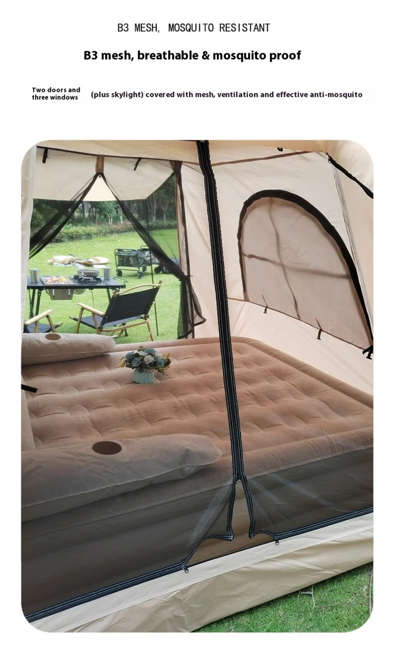 Lohascamping Large Camping Air Tent for 4-5 people Air shelter Dome tent Family Hiking  inflatable One-touch tent Outdoor Tent