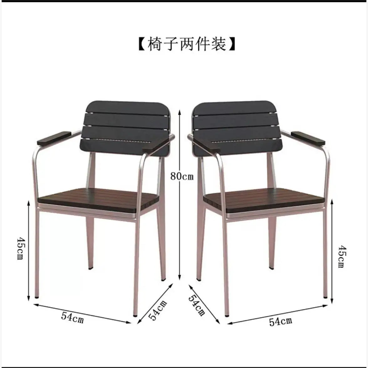 Leisure Sun-Proof Outdoor Bistro Set Small Round Table for Restaurant Music Bar and Patio Lounge Dining