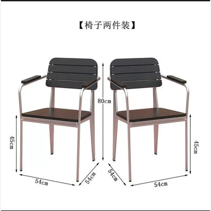 Leisure Sun-Proof Outdoor Bistro Set Small Round Table for Restaurant Music Bar and Patio Lounge Dining