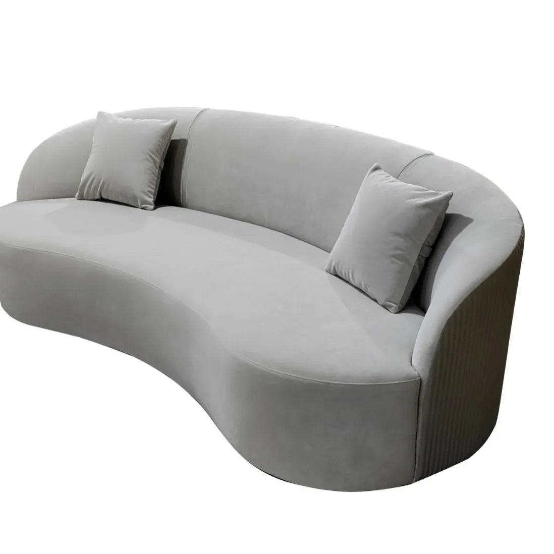 Haute couture French cashew moon sofa cream style designer model wabi sandy wind living room fabric curved