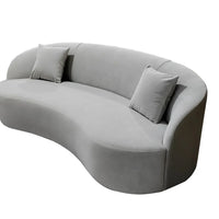 Haute couture French cashew moon sofa cream style designer model wabi sandy wind living room fabric curved