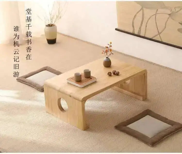 Designer Wood Coffee Table Small Modern Decoration Books Side Table Simple Aesthetic Mini Mesas Bajas Chinese Style Furniture