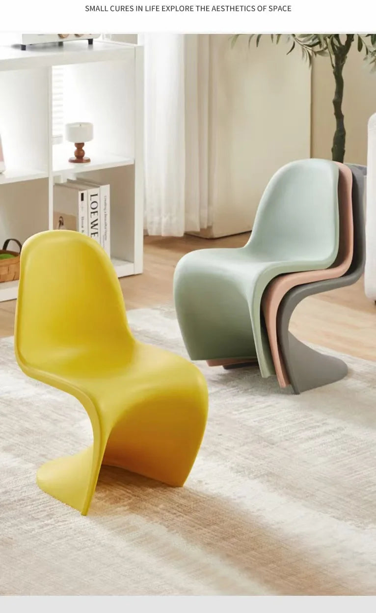 Celebrity Dining Tables and Chairs, Nordic Dining Chairs, Designers Can Stack Chairs, Backrests, Makeup Stool Trending Design