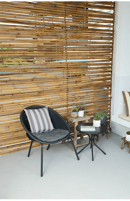 Outdoor Rattan Chair Garden Furniture Set Household Outdoor Balcony Leisure Table and Chair Three-piece Set Mini Coffee Table