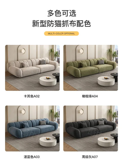 Fabric Living Room Sofas Modern Minimalist Sectional Modular Sofa Elegant Comfortable Canape  De Luxe Nordic Furniture
