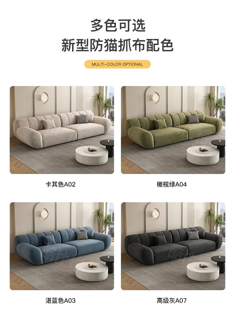 Fabric Living Room Sofas Modern Minimalist Sectional Modular Sofa Elegant Comfortable Canape  De Luxe Nordic Furniture