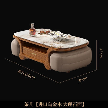 New Chinese ebony leather sofa living room combination size apartment first layer cowhide straight row sofa