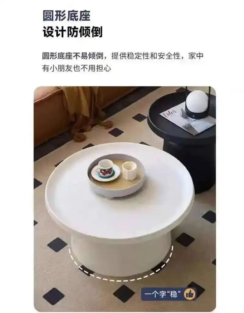 Metal Black Coffee Table Living Room Light Luxury Modern Round Coffee Tables Minimalist Nordic Kaffee Tische Home Furniture