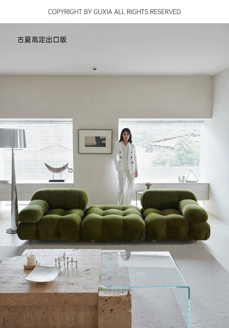 Modern Modular Fabric Sectional Sofa for Small Living Rooms
