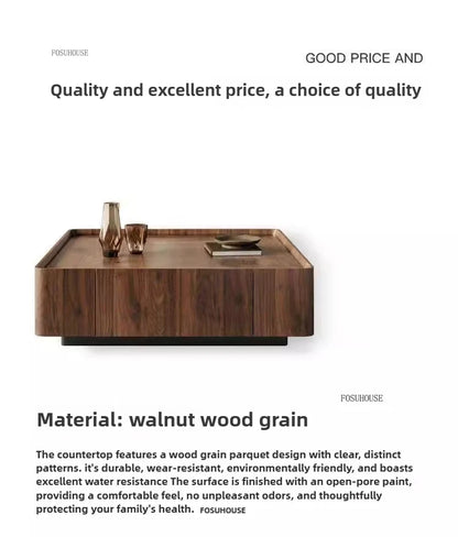 Nordic Solid Wood Coffee Tables Modern Coffee Tables for Living Room Furniture Design Sofa Side Tea Tables Organizer Drawers