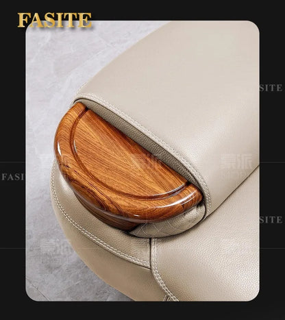 New Chinese ebony leather modern high-end living room home sofa furniture