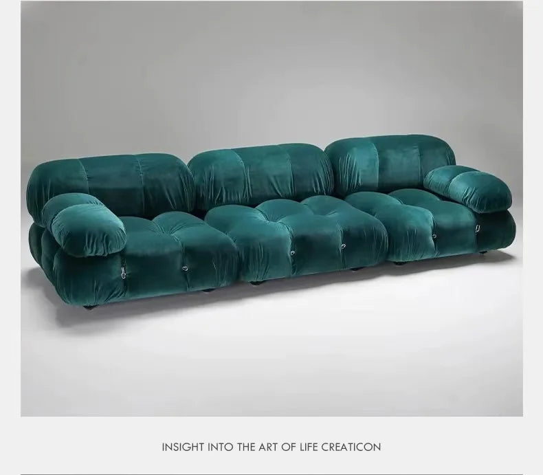 Italian Luxury Modular Sofa Vacuum Compressed Tufted Lazy Sofa Bread Design for Living Room