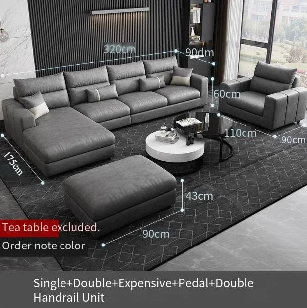 Designer Sectional Living Room Sofa Set Luxury Floor Fluffy Big Sofa Lazy Couch Modular Puff Canape Salon Home Furniture