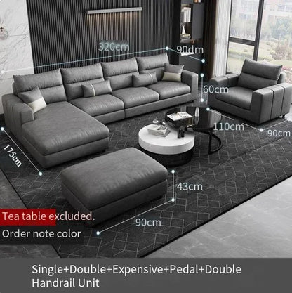 Designer Sectional Living Room Sofa Set Luxury Floor Fluffy Big Sofa Lazy Couch Modular Puff Canape Salon Home Furniture