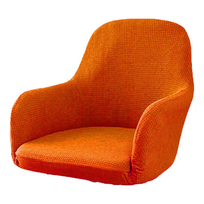 Dining Chair Cover Stretch Wedding Chair Protector Elastic Chair Cover Non-fading Solid Color Slipcover Soft Wear for Curved