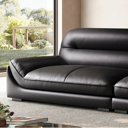 Leather Lounge Sofa, Luxury Italian Nordic Design, Lazy Couch Recliner, Mini Three Seater Divani Da Soggiorno Furniture