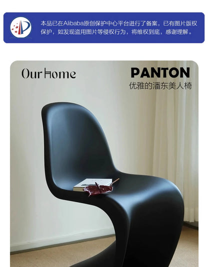 Dining chair Makeup stool Home Nordic minimalist high-end creative style plastic beauty chair