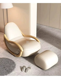 Italian Living Room Chair, Simple White Design, Lazy Designer Recliner, Comfy Armchair Sofa, Fauteuil Salon Home Furniture