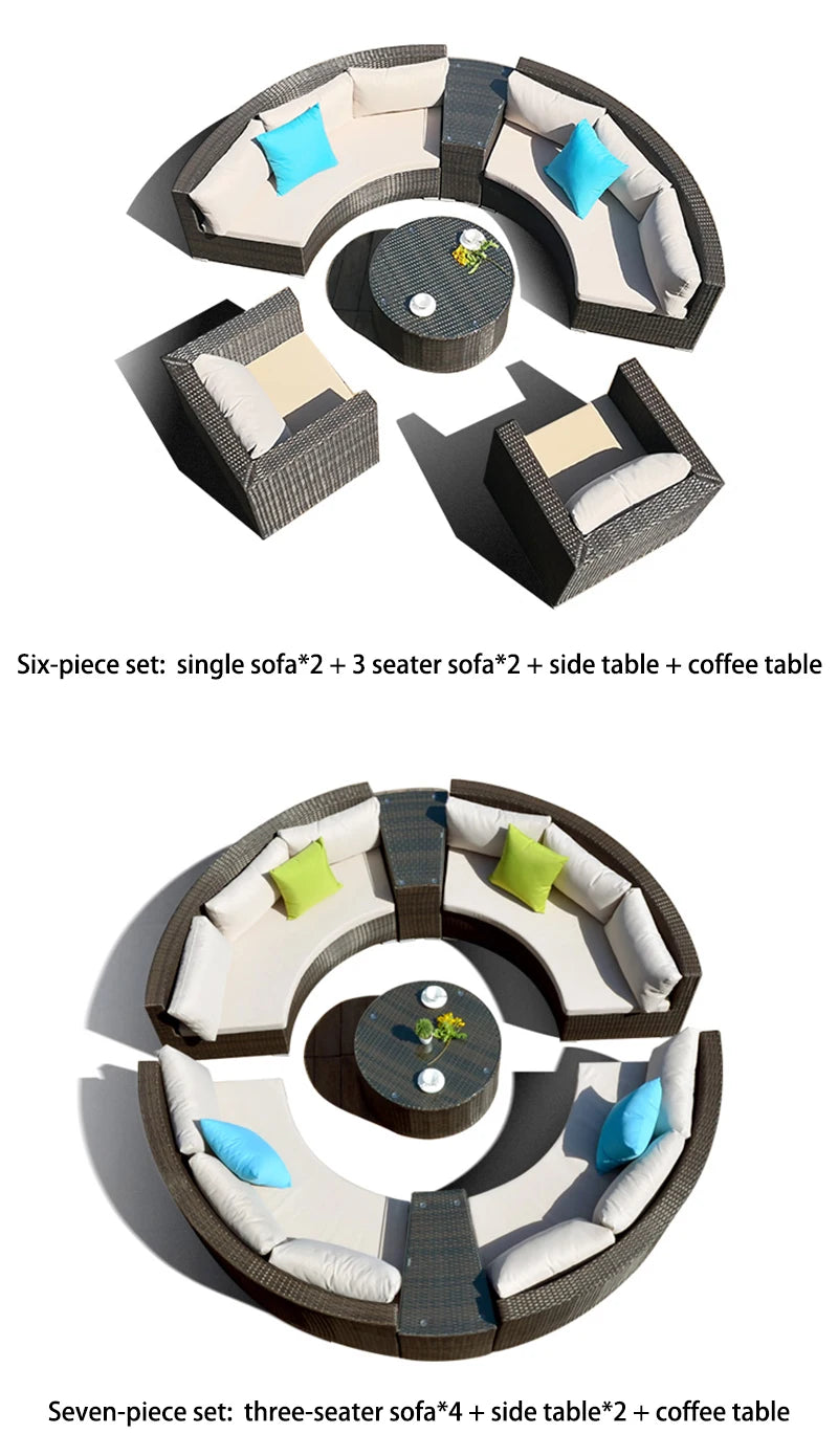 Garden Set Teak Sofa, Rattan Garden Furniture Leisure Sofa