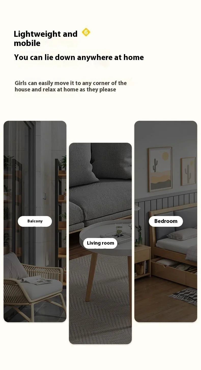 Folding Backrest Chair, Lazy Sofa, Bedroom, Dormitory, Single Seat Cushion, Bed Backrest, Bay Window, Balcony Tatami