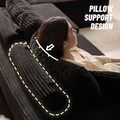 107" Boneless Couch with Deep Seat, Modular Sectional Sofa,Cloud Sectional Couch for Living Room,No Assembly Required,Customized