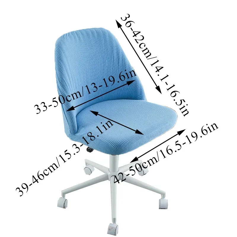 1PC Elastic Curved Office Chair Cover Polar Fleece Duckbill Chair Cover Chair Slipcover Stretch Seat Covers for Kitchen Hotel