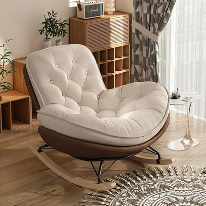 Lazy Sofa Rocking Chair Bedroom Lounge Chair Carefree Adult Living Room Single Balcony Leisure Rocking Chair Recliner Chairs