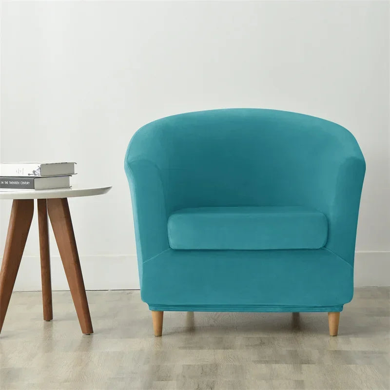 Elastic Velvet Bath Tub Armchair Covers Stretch Single Couch Cover Club Sofa Slipcover Home Hotel Bar Counter Accent Chair Cover