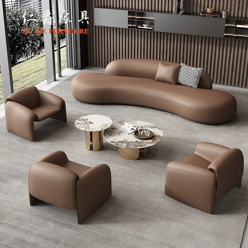 Customizable Reception Negotiation Sofa Set for Living Hotel Lobby Club Exhibition Hall Guest Sales Office