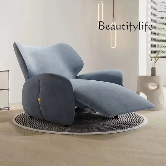 Single Sofa Chair Fabric Leisure Chair Living Room Modern Light Luxury Electric Function Sofa Recliner