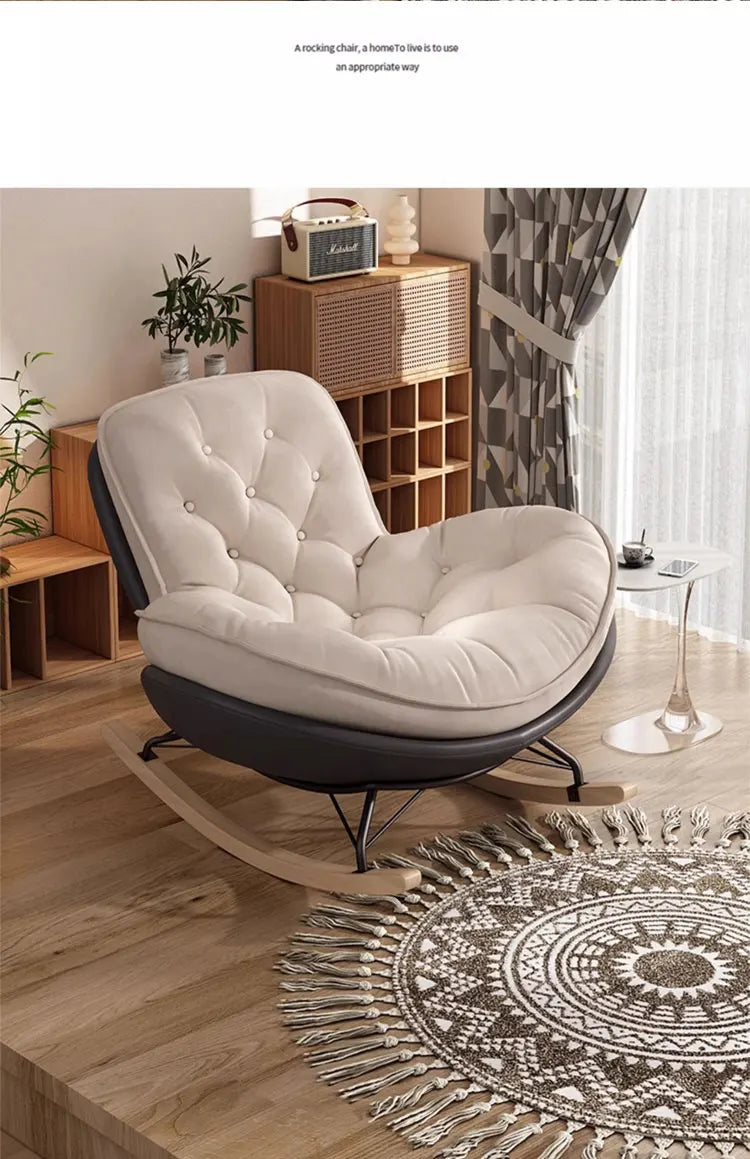 Thickened Penguin Rocking Chair Balcony Sofa Home Bedroom Leisure Chair Wide