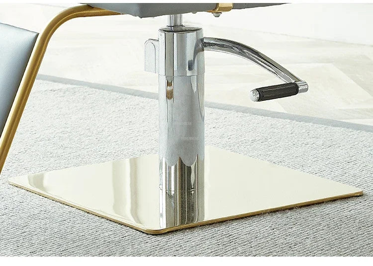 Simple Stainless Steel Barber Chairs Professional Salon Furniture Beauty Salon Chair Home Liftable Rotating Hairdressing Chair