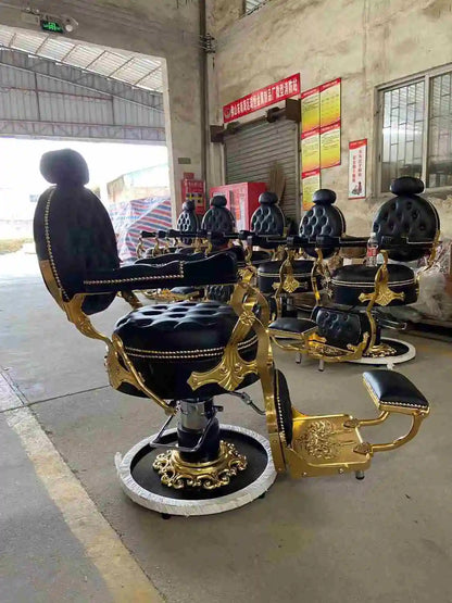 Barber Chair Retro Stylish Hairdressing Beauty Armrest Hydraulic King Hair Styling Classic Furniture Salon Barber Chair
