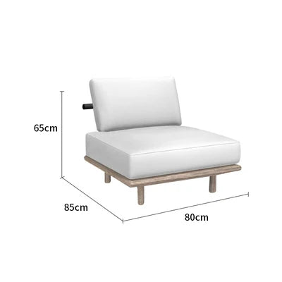 Outdoor courtyard rattan solid wood sofa rattan chair corner combination furniture