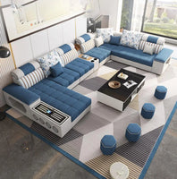 Italian Simple Modern Light Luxury Sofa Living Room Furniture White Grey Orange Corner Modular Sofa
