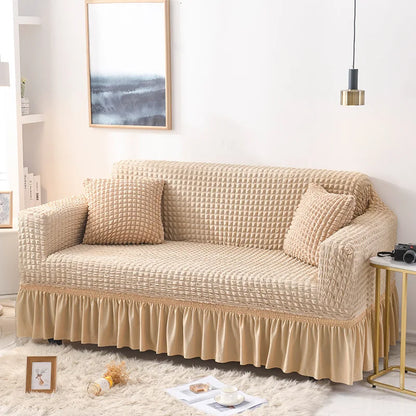 Fabric Skirt 2/3 Seater Sofa Cover 140-230cm Full Package Single Universal Elastic Sofa Slipcovers American Rustic Four Seasons