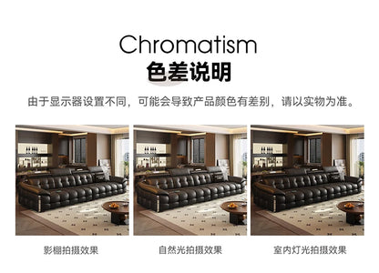 Modern Luxury Sofa Head Layer Leather Living Room Sofas Three Seat Couch Armchair Straight Row Chaise Lounges Home Furniture