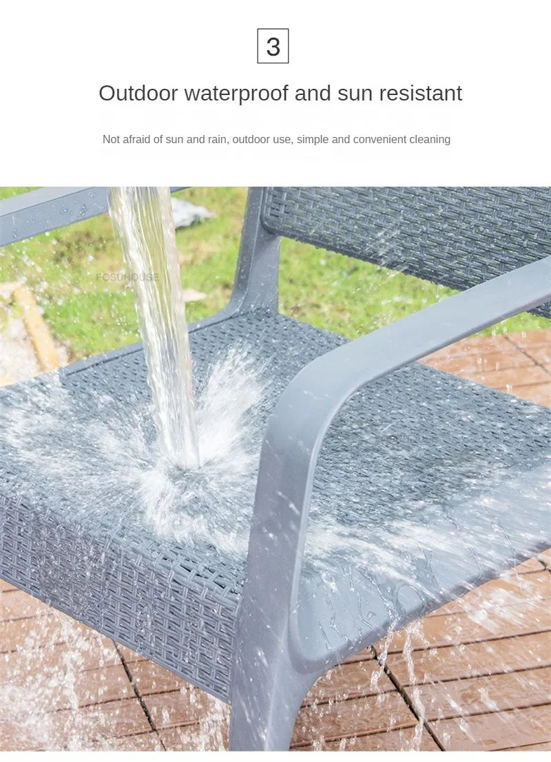 Nordic Household Garden Furniture Sets Villa Terrace Patio Furniture Outdoor Set Home Leisure Lazy Outdoor Table and Chairs Set