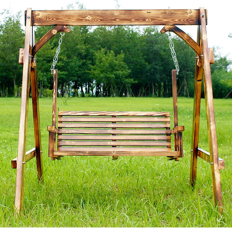 Advanced Wooden Patio Swings Balcony Villa Courtyard Fashion Patio Swings Hotel Simplicity Outdoor Furniture Columpiar Lsqq