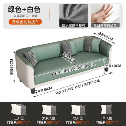 Italian light luxury cat claw cloth sofa small apartment living room double rental room bedroom apartment simple modern large so