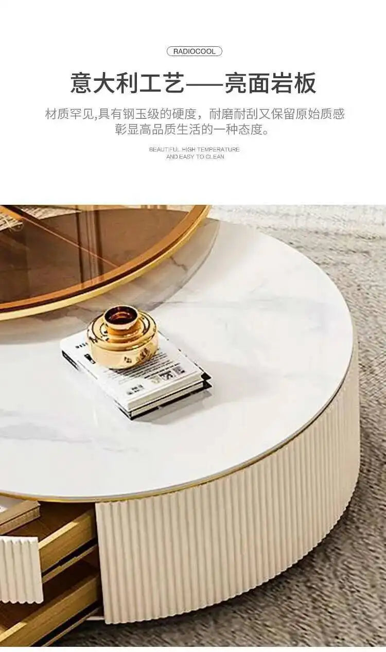 Mesa Nordic Luxury Glass Coffee Tables Living Effect Room Korea Marble Beautiful Cute Side Table De Centro De Sala Furniture
