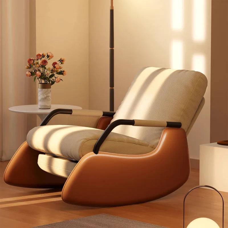 Multifunctional Rocking Chair Adjustable Recliner for Living Room and Bedroom Furniture Comfortable Single Seater Lounge Chair